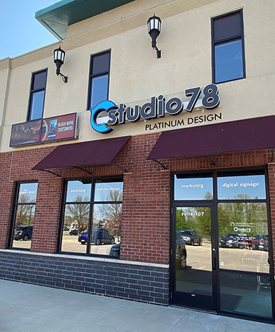 Studio 78, digital signage, websites, secure website hosting, graphic design, content development