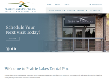 Prairie Lakes Dental Website